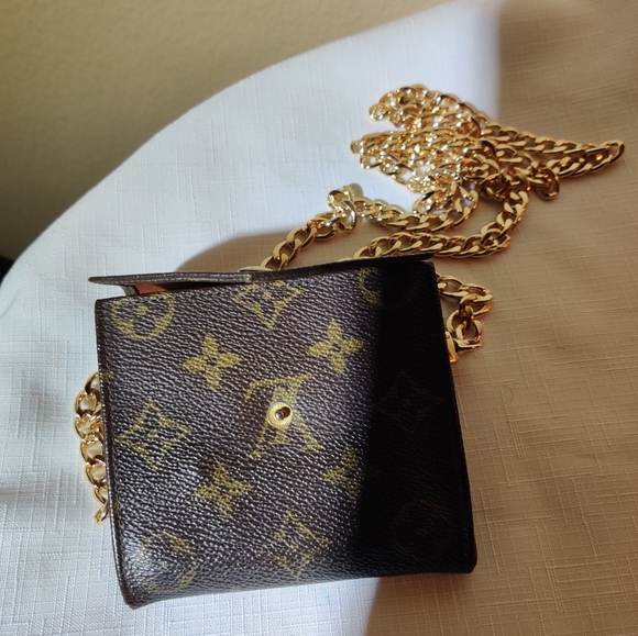 Louis Vuitton Bags Louis Vuitton Crossbody Wallet With Gold Chain